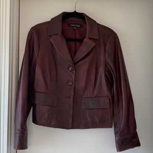 Anne  Klein leather blazer